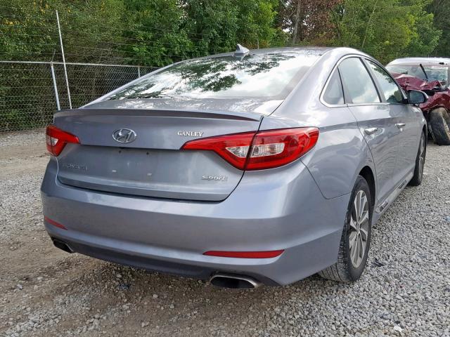 5NPE34AF1GH377358 - 2016 HYUNDAI SONATA SPO GRAY photo 4