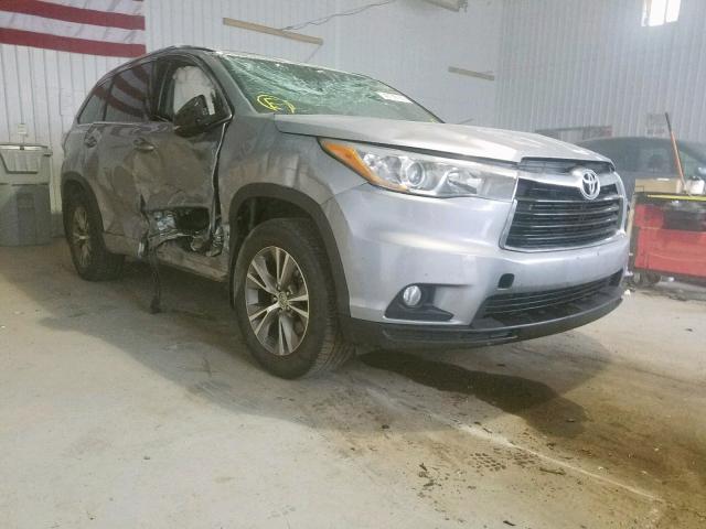 5TDJKRFH7FS114664 - 2015 TOYOTA HIGHLANDER SILVER photo 1