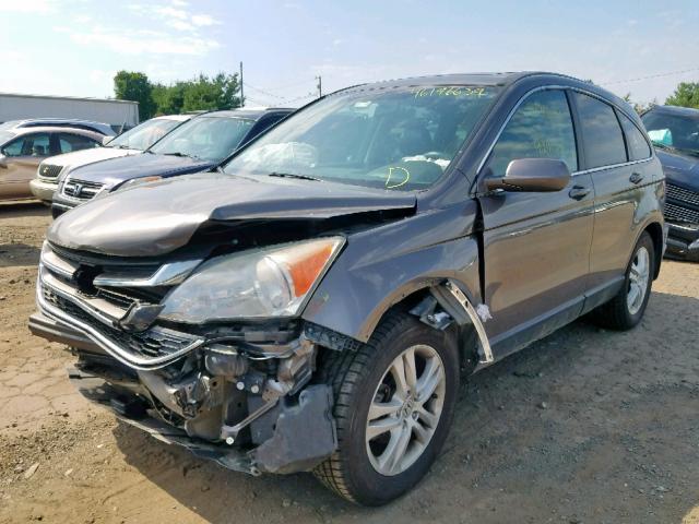 5J6RE4H79AL034028 - 2010 HONDA CR-V EXL BROWN photo 2