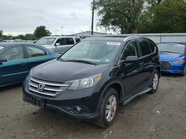 2HKRM4H77DH677530 - 2013 HONDA CR-V EXL BLACK photo 2