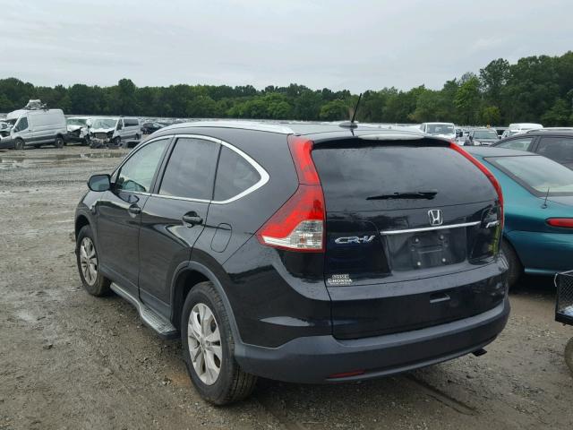 2HKRM4H77DH677530 - 2013 HONDA CR-V EXL BLACK photo 3