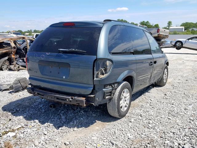 1D4GP25R77B244565 - 2007 DODGE CARAVAN SE BLUE photo 4