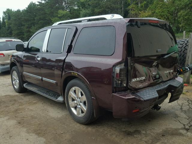 5N1AA0NC9EN611753 - 2014 NISSAN ARMADA SV BURGUNDY photo 3