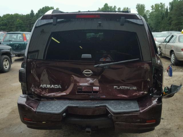 5N1AA0NC9EN611753 - 2014 NISSAN ARMADA SV BURGUNDY photo 9