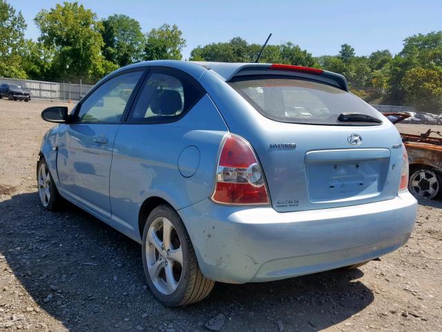 KMHCN36C59U131704 - 2009 HYUNDAI ACCENT SE BLUE photo 3