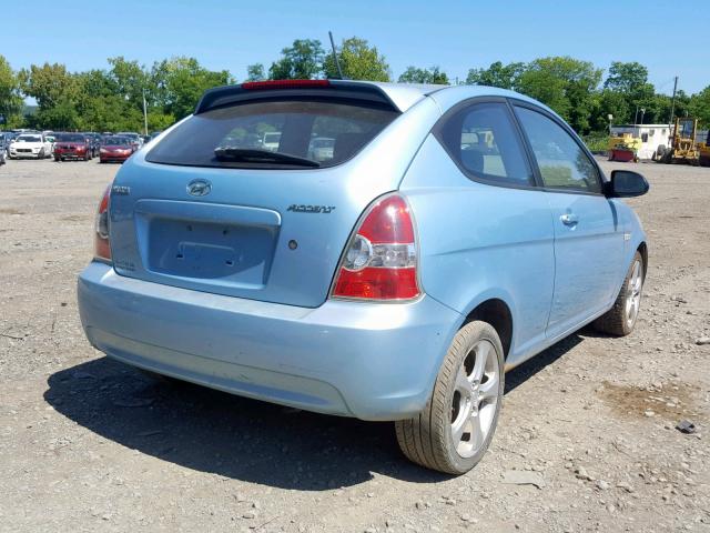 KMHCN36C59U131704 - 2009 HYUNDAI ACCENT SE BLUE photo 4