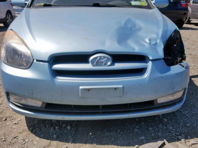 KMHCN36C59U131704 - 2009 HYUNDAI ACCENT SE BLUE photo 7