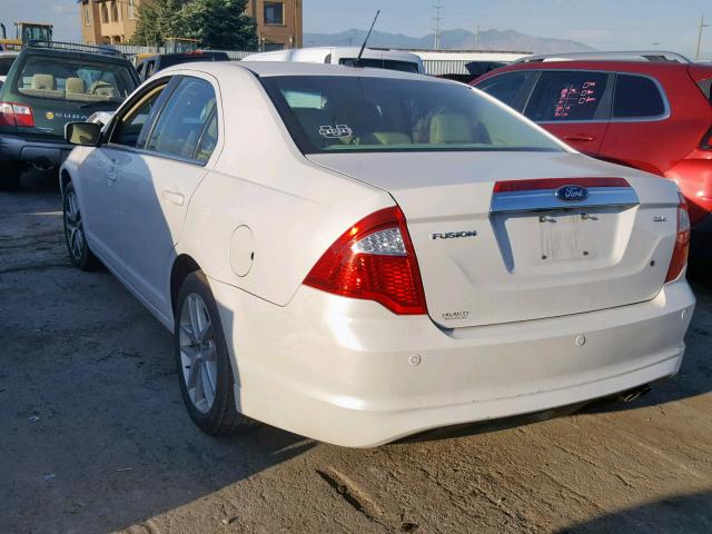 3FAHP0JAXCR411566 - 2012 FORD FUSION SEL WHITE photo 3