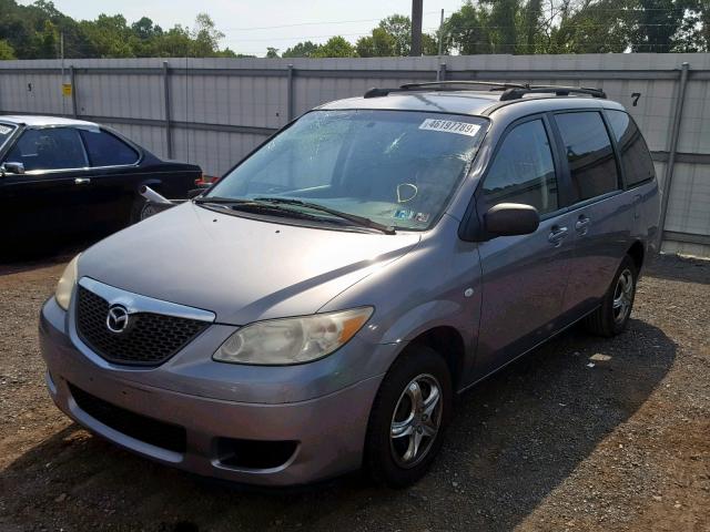 JM3LW28A850550291 - 2005 MAZDA MPV WAGON GRAY photo 2