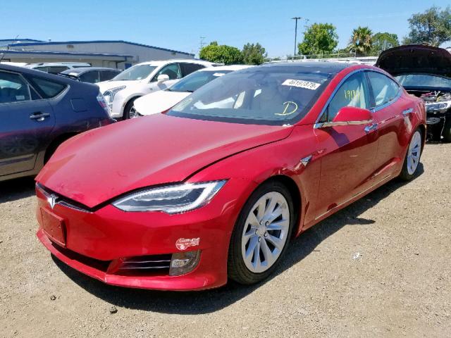 5YJSA1E13HF232876 - 2017 TESLA MODEL S RED photo 2