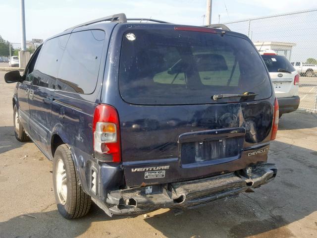 1GNDX03E33D176968 - 2003 CHEVROLET VENTURE BLUE photo 3