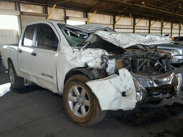 1N6AA0ED4CN309701 - 2012 NISSAN TITAN S WHITE photo 1