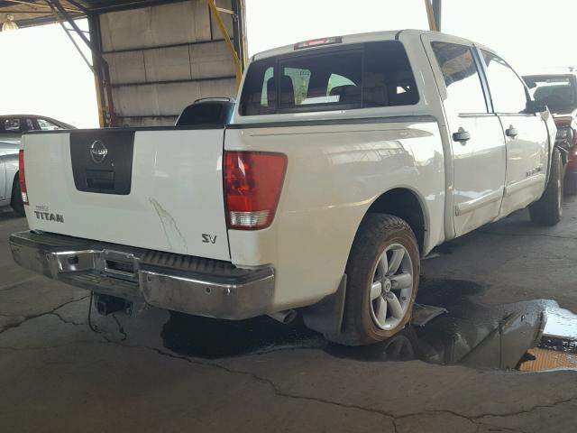 1N6AA0ED4CN309701 - 2012 NISSAN TITAN S WHITE photo 4