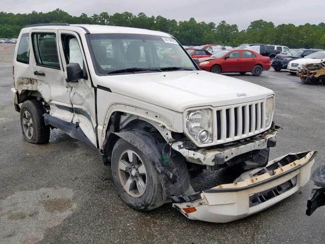 1J8GN28K98W143113 - 2008 JEEP LIBERTY SP WHITE photo 1