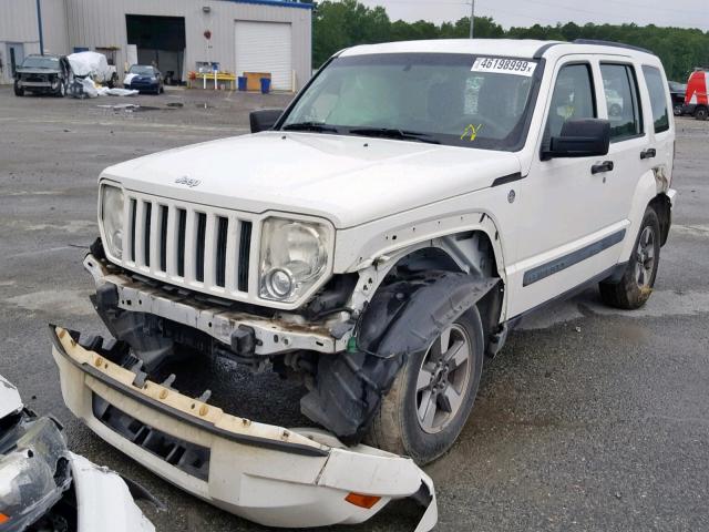 1J8GN28K98W143113 - 2008 JEEP LIBERTY SP WHITE photo 2