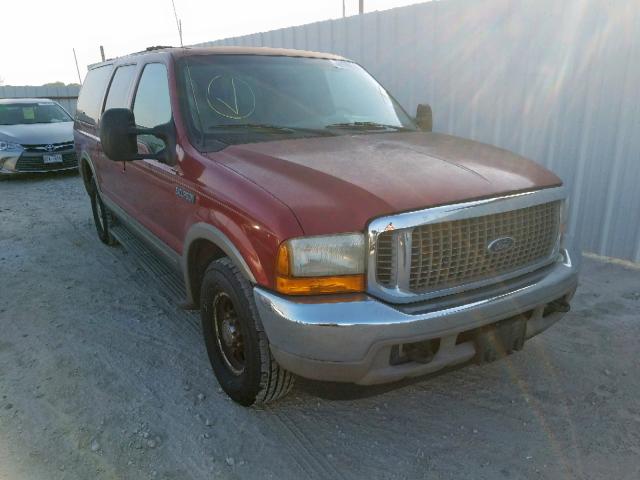 1FMNU42SXYEC34527 - 2000 FORD EXCURSION RED photo 1