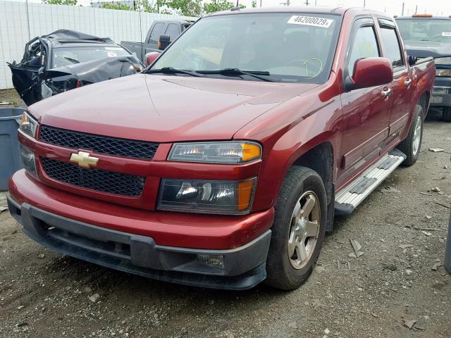1GCDSCD98A8145330 - 2010 CHEVROLET COLORADO L BURGUNDY photo 2