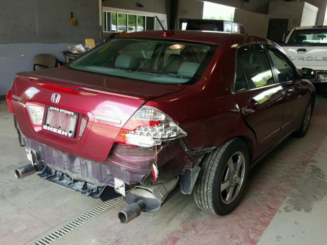 JHMCN365X7C003000 - 2007 HONDA ACCORD HYB BURGUNDY photo 4