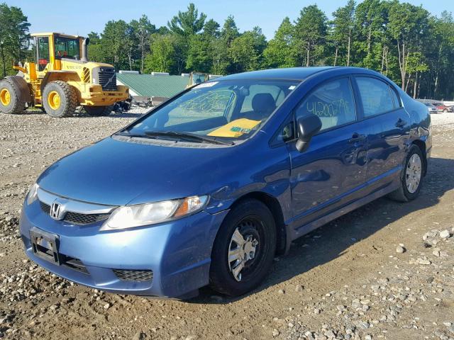 2HGFA15349H349821 - 2009 HONDA CIVIC VP BLUE photo 2