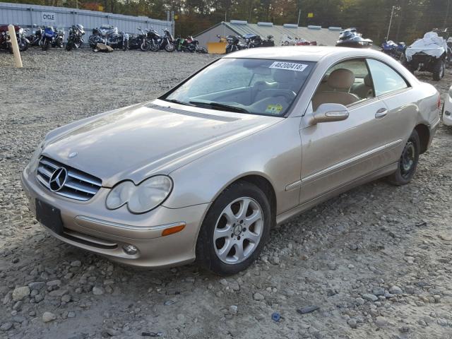 WDBTJ65J64F102435 - 2004 MERCEDES-BENZ CLK 320C TAN photo 2