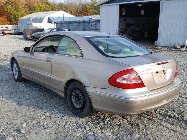 WDBTJ65J64F102435 - 2004 MERCEDES-BENZ CLK 320C TAN photo 3