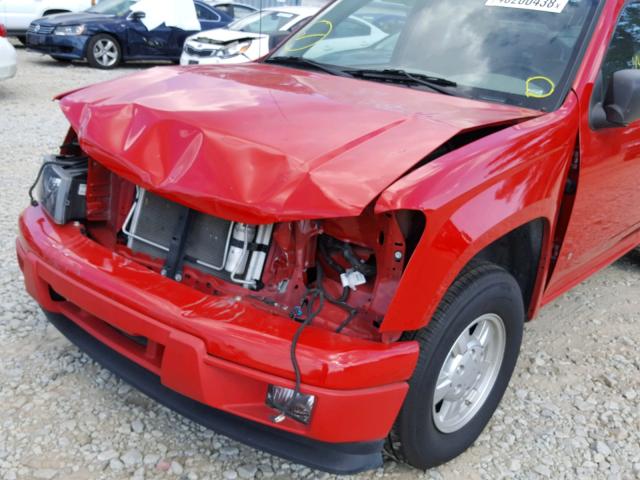 1GCCS149378118075 - 2007 CHEVROLET COLORADO RED photo 9