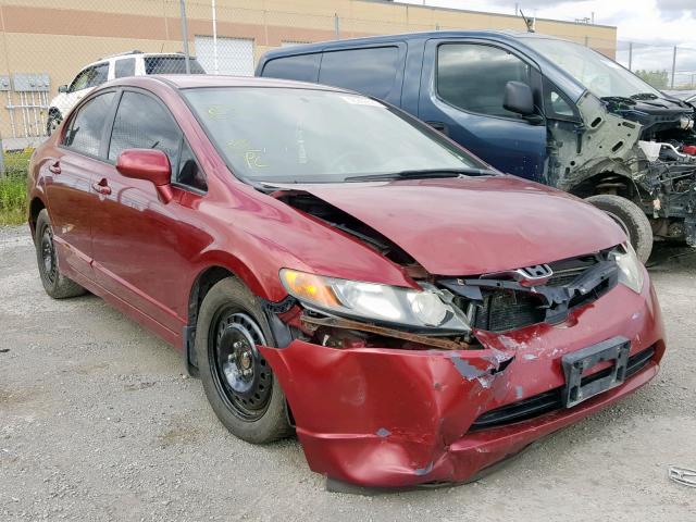 2HGFA16516H014429 - 2006 HONDA CIVIC LX RED photo 1