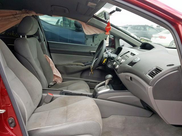 2HGFA16516H014429 - 2006 HONDA CIVIC LX RED photo 5