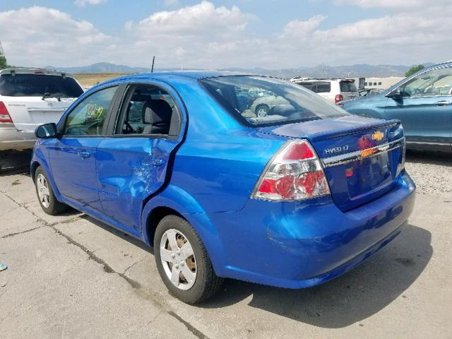 KL1TD5DE5AB072913 - 2010 CHEVROLET AVEO LS BLUE photo 3