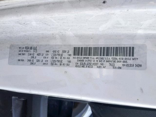 3C6URVJG7GE105997 - 2016 RAM PROMASTER Ağ foto 10