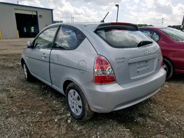 KMHCM3AC9AU181326 - 2010 HYUNDAI ACCENT BLU SILVER photo 3