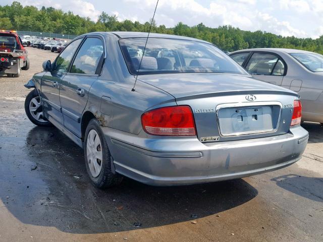 KMHWF25H54A922326 - 2004 HYUNDAI SONATA GL TEAL photo 3