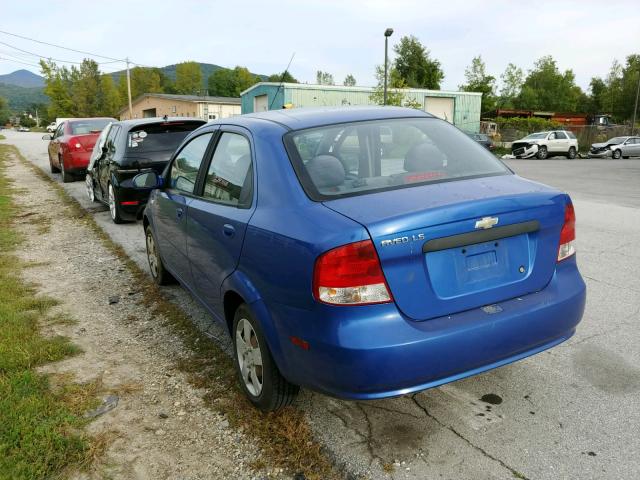 KL1TD56626B546796 - 2006 CHEVROLET AVEO BASE Mavi foto 3