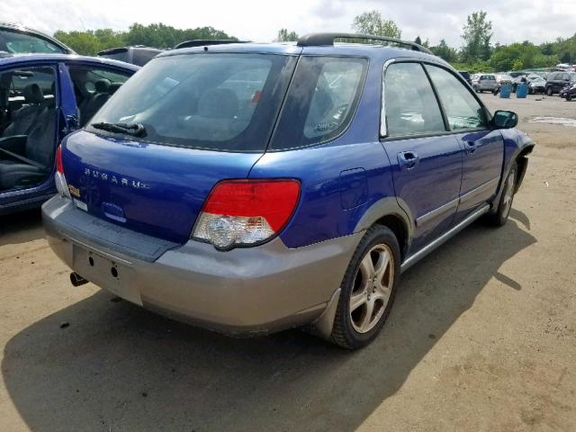 JF1GG68574H802281 - 2004 SUBARU IMPREZA OU BLUE photo 4