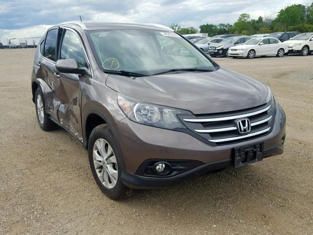 2HKRM4H72EH718633 - 2014 HONDA CR-V EXL GRAY photo 1