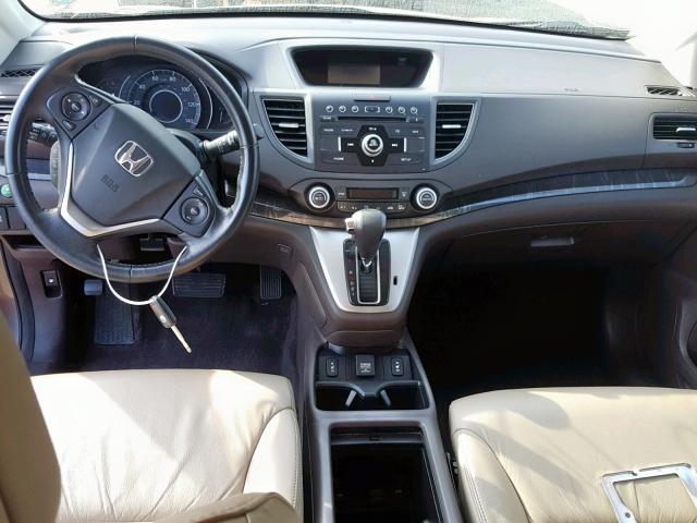 2HKRM4H72EH718633 - 2014 HONDA CR-V EXL GRAY photo 9