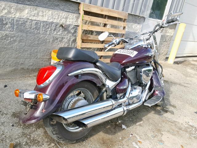 JS1VS55A092104451 - 2009 SUZUKI VL800 BURGUNDY photo 4