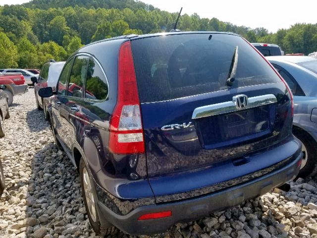 JHLRE48717C100055 - 2007 HONDA CR-V EXL BLUE photo 3