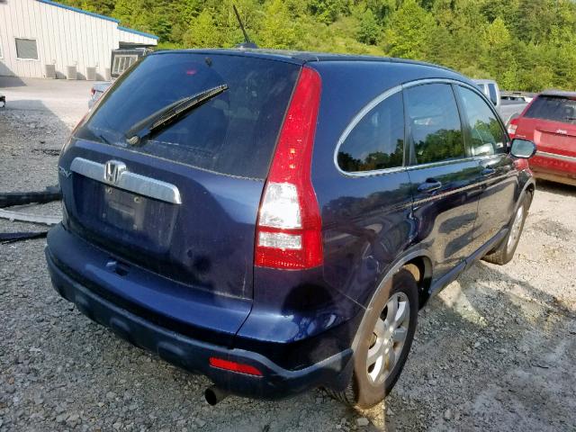 JHLRE48717C100055 - 2007 HONDA CR-V EXL BLUE photo 4