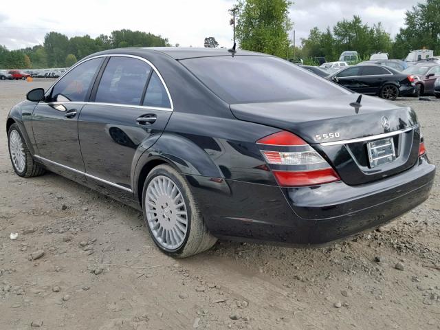 WDDNG71X37A040430 - 2007 MERCEDES-BENZ S 550 BLACK photo 3