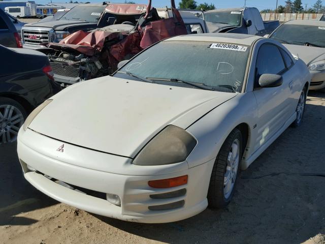 4A3AC84H61E067410 - 2001 MITSUBISHI ECLIPSE GT WHITE photo 2