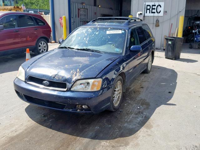 4S3BH625247301041 - 2004 SUBARU LEGACY L S BLUE photo 2