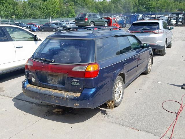 4S3BH625247301041 - 2004 SUBARU LEGACY L S BLUE photo 4