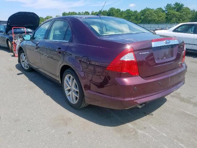 3FAHP0JG8BR228976 - 2011 FORD FUSION SEL PURPLE photo 3