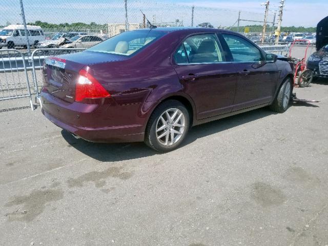 3FAHP0JG8BR228976 - 2011 FORD FUSION SEL PURPLE photo 4