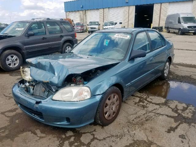 2HGEJ661XYH583983 - 2000 HONDA CIVIC BASE 蓝色 照片 2