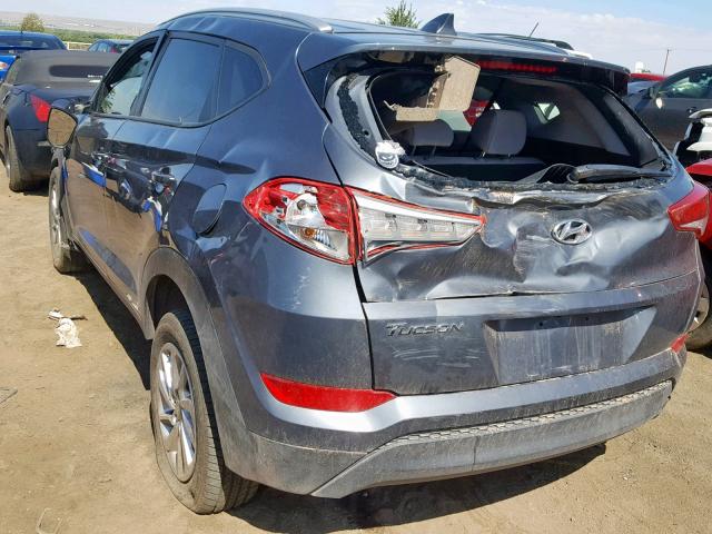 KM8J33A49JU681649 - 2018 HYUNDAI TUCSON SEL GRAY photo 3