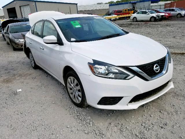 3N1AB7AP8HY382673 - 2017 NISSAN SENTRA S WHITE photo 1