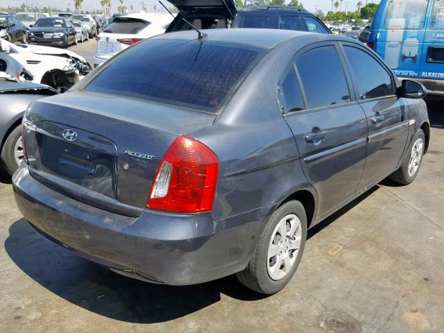 KMHCN46C47U085575 - 2007 HYUNDAI ACCENT GLS GRAY photo 4