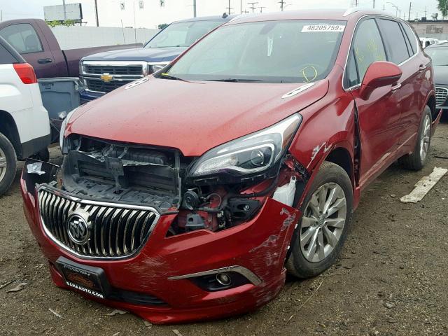 LRBFX2SA9JD083721 - 2018 BUICK ENVISION E RED photo 2